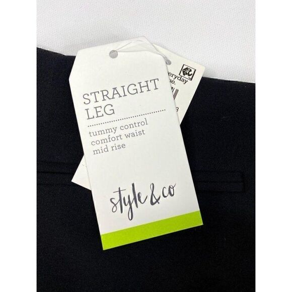 Style & Co Tummy Control Pants Black 2 Comfort - Picture 6 of 9